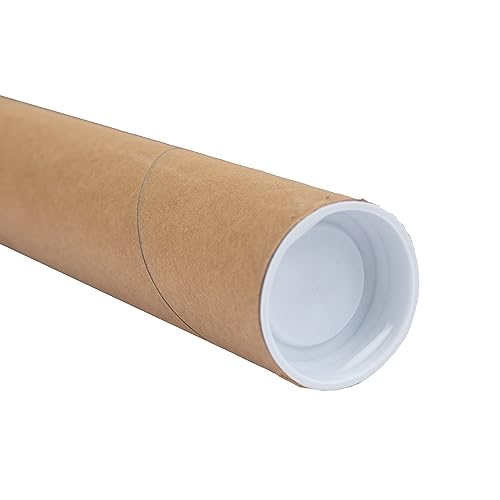 MagicWater Supply Mailing Tube - 1.5 in x 6 in - Kraft - 1 Pack - for Shipping and Storage of Posters, Arts, Crafts, and Documents