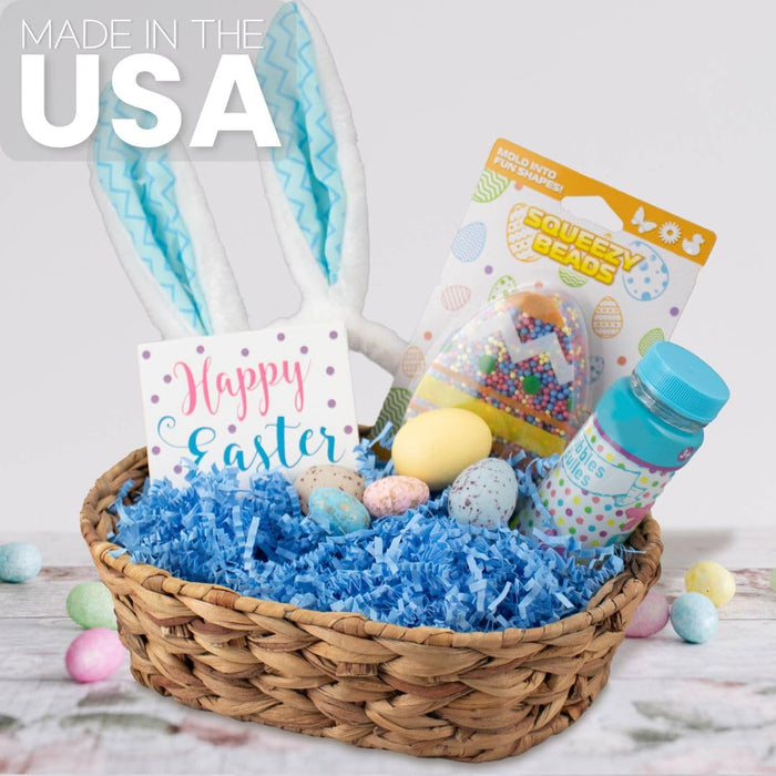 MagicWater Crinkle Cut Paper for Gift Baskets - 10LB - Light Blue - Perfect for Shredded Paper Filler, Basket Filler, Gift Boxes, Bridesmaid Gifts, Christmas Stuffers & More - Ideal for All Occasions