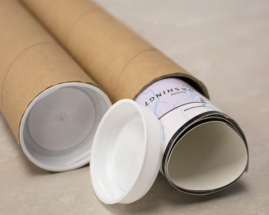 MagicWater Supply Mailing Tube - 1.5 in x 36 in - Kraft - 1 Pack - for Shipping and Storage of Posters, Arts, Crafts, and Documents