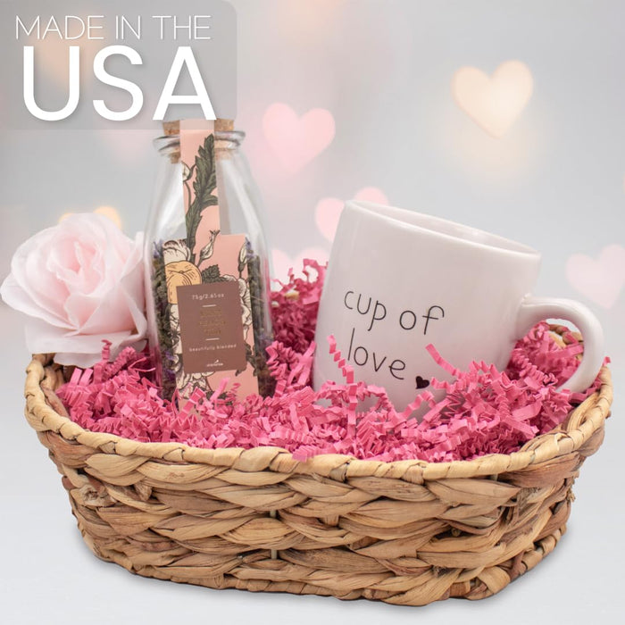MagicWater Crinkle Cut Paper for Gift Baskets - 2LB - Pink- Perfect for Shredded Paper Filler, Basket Filler, Gift Boxes, Bridesmaid Gifts, Christmas Stuffers & More - Ideal for All Occasions
