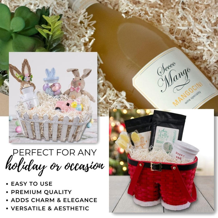 MagicWater Supply - 2 oz - Cream - Soft & Thin Crinkle Cut Paper Shred Filler great for Gift Wrapping, Basket Filling, Birthdays, Weddings, Anniversaries, Valentines Day, and other occasions