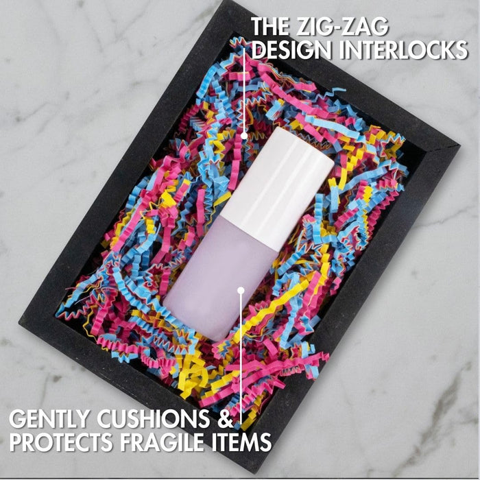 MagicWater Crinkle Cut Paper for Gift Baskets - 1/2 LB - Fiesta Blend - Perfect for Shredded Paper Filler,Basket Filler,Gift Boxes, Bridesmaid Gifts, Halloween Stuffers - Ideal for All Occasions