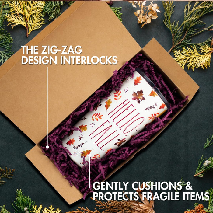 MagicWater Crinkle Cut Paper for Gift Baskets - 5LB - Burgundy - Perfect for Shredded Paper Filler, Basket Filler, Gift Boxes, Bridesmaid Gifts, Christmas Stuffers & More - Ideal for All Occasions