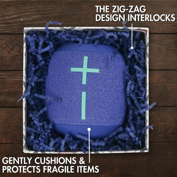 MagicWater Crinkle Cut Paper for Gift Baskets - 2LB - Navy Blue - Perfect for Shredded Paper Filler, Basket Filler, Gift Boxes, Bridesmaid Gifts, Christmas Stuffers & More - Ideal for All Occasions