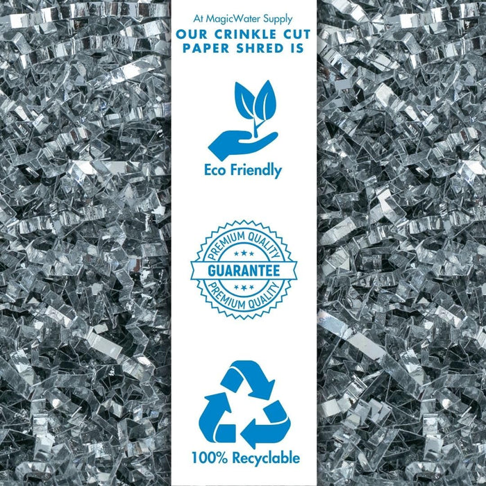 MagicWater Supply - 4 oz - Silver - Crinkle Cut Paper Shred Filler great for Gift Wrapping, Basket Filling, Birthdays, Weddings, Anniversaries