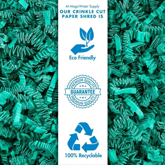MagicWater Supply Crinkle Cut Paper Shred Filler-1LB Teal-Decorative & Protective Packaging for Bridesmaid Gifts & Bridesmaid Proposal Gifts Holiday Stuffers Birthdays Wedding & Anniversaries