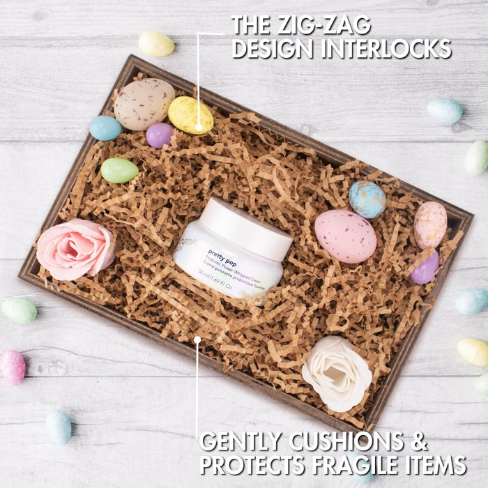 MagicWater Crinkle Cut Paper for Gift Baskets - 5LB Kraft - Perfect for Shredded Paper Filler, Basket Filler, Gift Boxes, Bridesmaid Gifts, Christmas Stuffers & More - Ideal for All Occasions