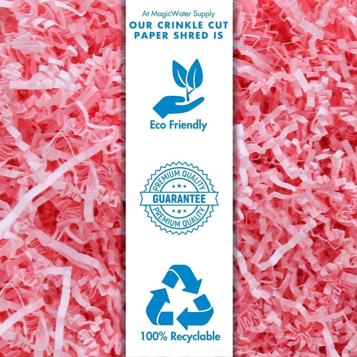 MagicWater Supply - 5 oz - Pink - Soft & Thin Crinkle Cut Paper Shred Filler great for Gift Wrapping, Basket Filling, Birthdays, Weddings, Anniversaries, Valentines Day, and other occasions