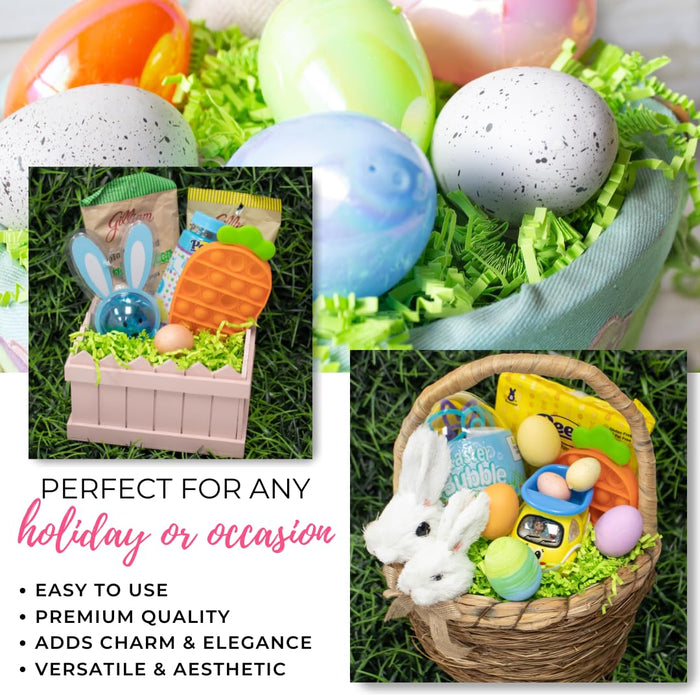 MagicWater Crinkle Cut Paper for Gift Baskets - 5LB - Lime Green - Perfect for Shredded Paper Filler, Basket Filler, Gift Boxes, Bridesmaid Gifts, Christmas Stuffers & More - Ideal for All Occasions