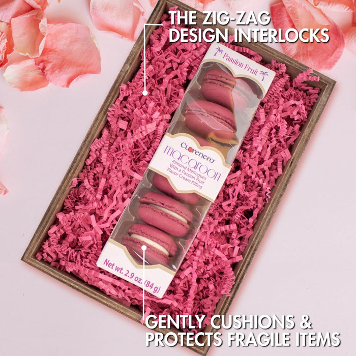 MagicWater Crinkle Cut Paper for Gift Baskets - 10LB - Pink- Perfect for Shredded Paper Filler, Basket Filler, Gift Boxes, Bridesmaid Gifts, Christmas Stuffers & More - Ideal for All Occasions