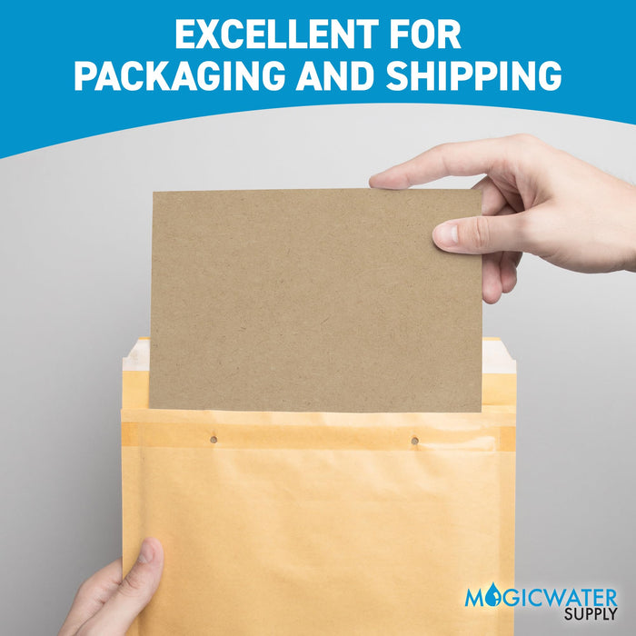 MagicWater Chipboard Sheet for DIY Projects - 11x17 Inch - 10 Pack - 30 pt - Heavy Duty Kraft (0.030 Inch Thick) Paperboard, For Scrapbooking, Books, Picture Frame Backing, Arts Project & Crafts