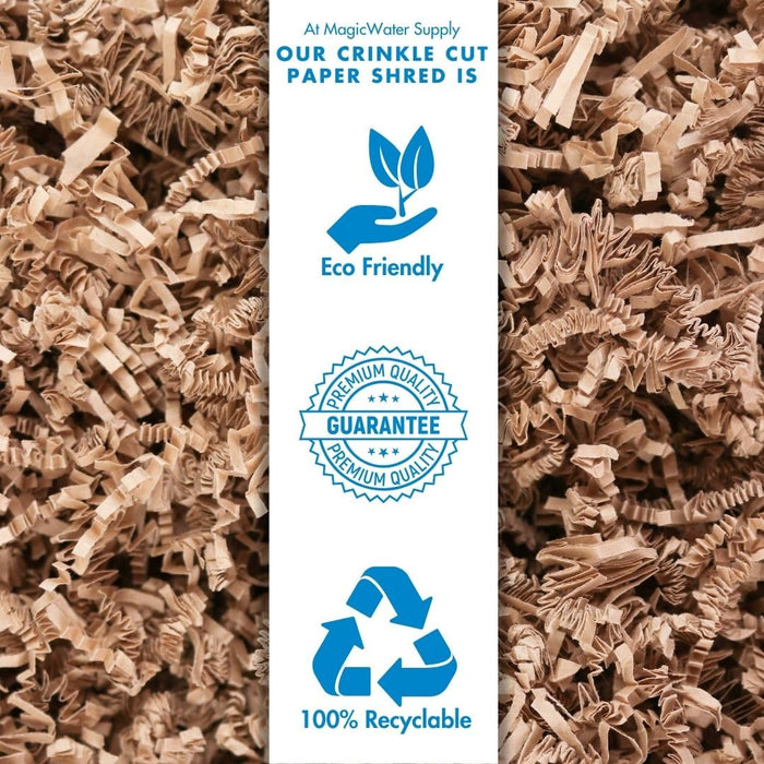 MagicWater Supply Soft & Thin Crinkle Cut Paper - 2 LB - Kraft - Paper Shred Filler for Gift Wrapping, Basket Filling, Birthdays, Weddings, Anniversaries, Valentines Day, and other occasions