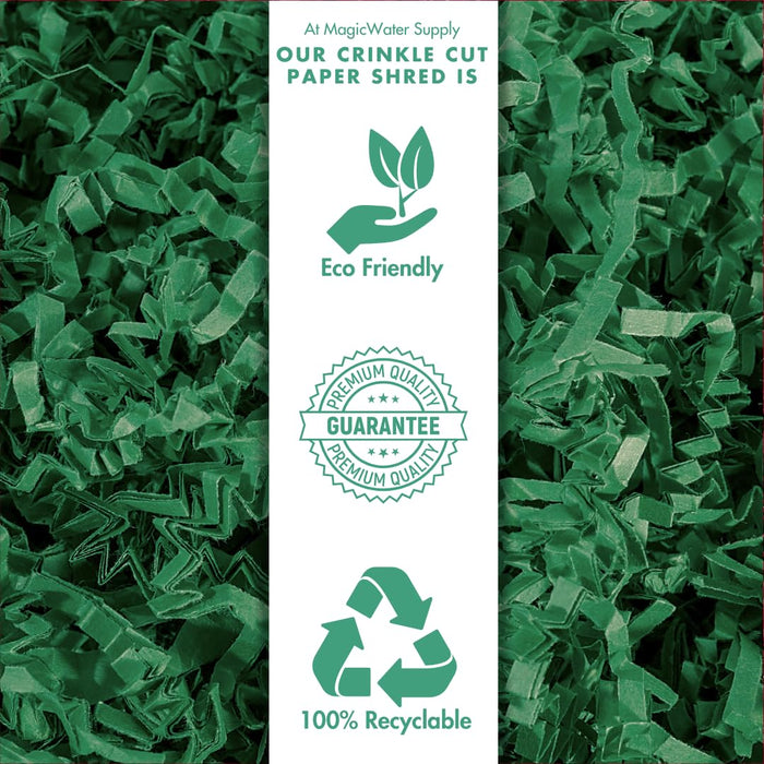 MagicWater Supply Crinkle Cut Paper Shred Filler-1LB Green-Decorative & Protective Packaging for Bridesmaid Gifts & Bridesmaid Proposal Gifts Holiday Stuffers Birthdays Wedding & Anniversaries