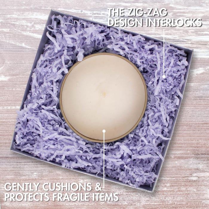 MagicWater Supply - 2 oz - Lavender - Soft & Thin Crinkle Cut Paper Shred Filler great for Gift Wrapping, Basket Filling, Birthdays, Weddings, Anniversaries, Valentines Day, and other occasions