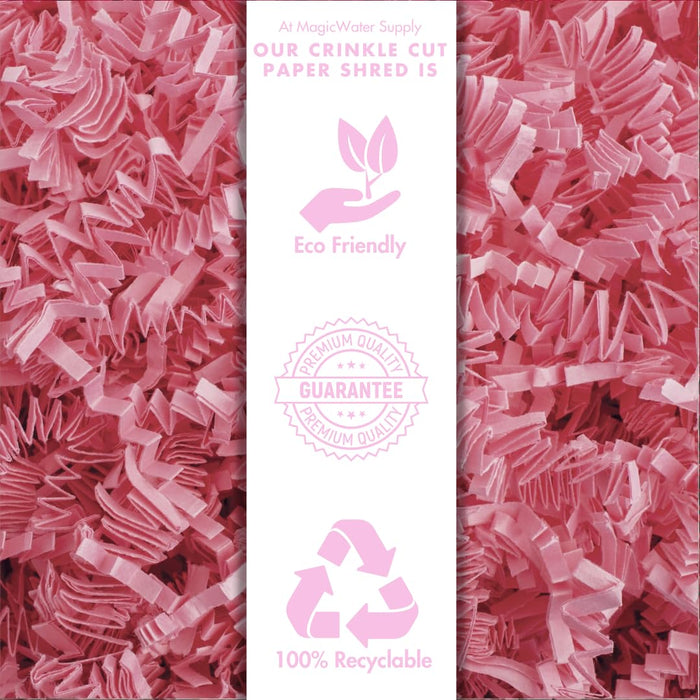 MagicWater Crinkle Cut Paper for Gift Baskets - 2LB - Light Pink - Perfect for Shredded Paper Filler, Basket Filler, Gift Boxes, Bridesmaid Gifts, Christmas Stuffers & More - Ideal for All Occasions