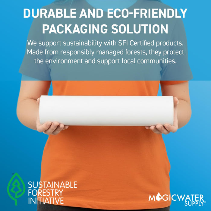 MagicWater Supply Mailing Tube - 1.5 in x 12 in - White - 4 Pack - for Shipping and Storage of Posters, Arts, Crafts, and Documents
