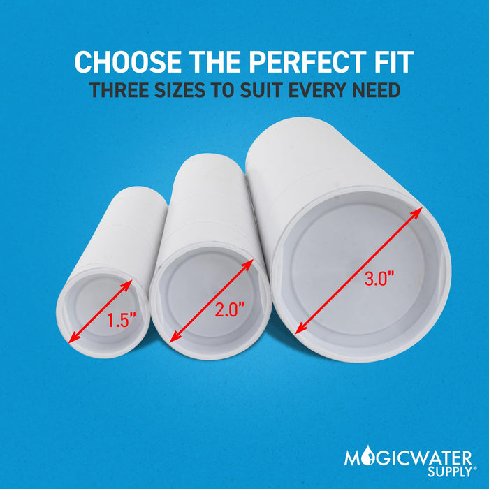 MagicWater Supply Mailing Tube 3 in x 18 in White - 4 Pack - for Shipping and Storage of Posters, Arts, Crafts, and Documents