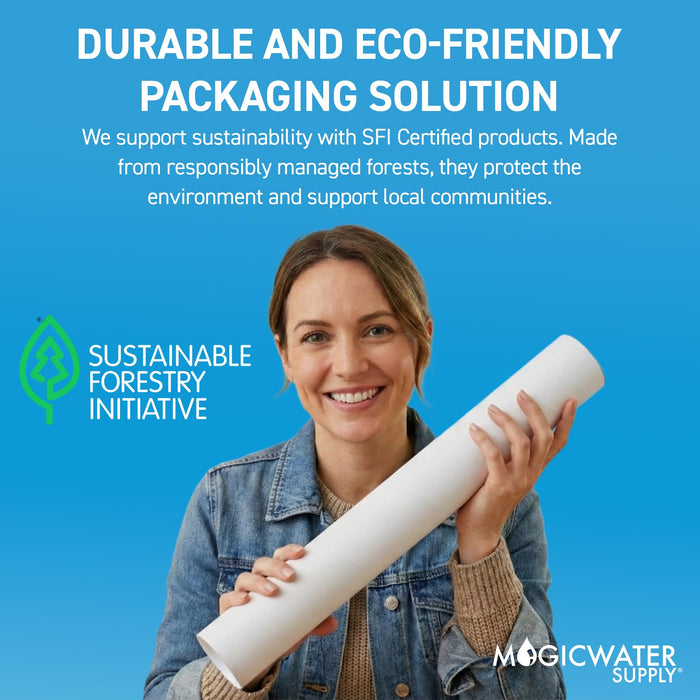 MagicWater Supply Mailing Tube - 1.5 in x 18 in - White - 4 Pack - for Shipping and Storage of Posters, Arts, Crafts, and Documents