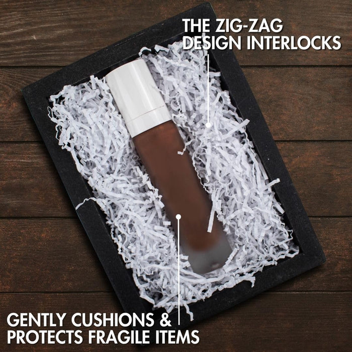 MagicWater Supply - 5 oz - White - Soft & Thin Crinkle Cut Paper Shred Filler great for Gift Wrapping, Basket Filling, Birthdays, Weddings, Anniversaries, Valentines Day, and other occasions