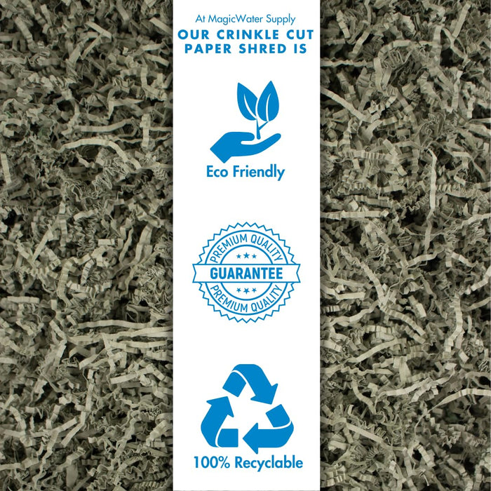 MagicWater Supply - 5 Oz - Sage - Soft & Thin Staight Cut Crinkle Paper Shred Filler great for Gift Wrapping, Basket Filling, Birthdays, Weddings, Anniversaries and Valentines Day