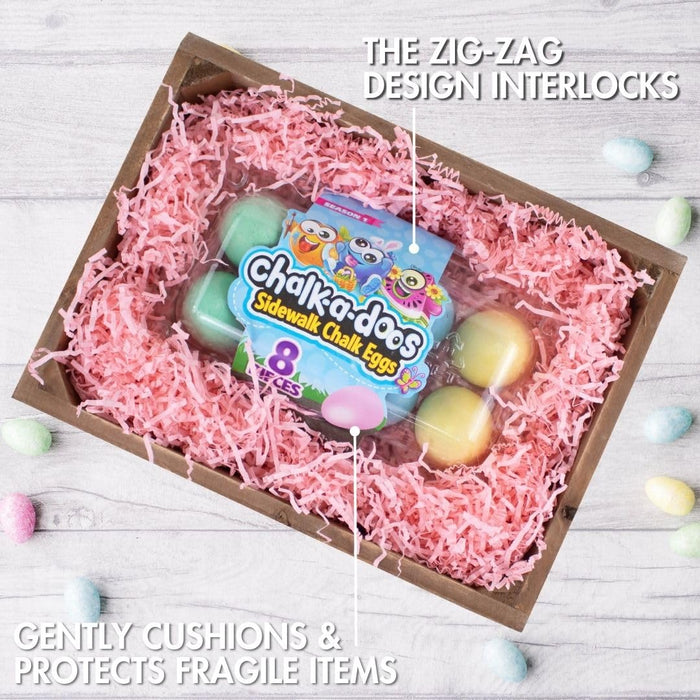 MagicWater Supply - 1/2 LB - Pink - Soft & Thin Crinkle Cut Paper Shred Filler great for Gift Wrapping, Basket Filling, Birthdays, Weddings, Anniversaries, Valentines Day, and other occasions