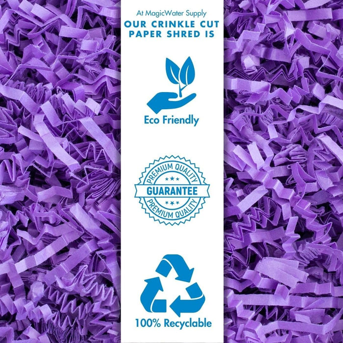 MagicWater Crinkle Cut Paper for Gift Baskets - 2 Oz - Purple - Perfect for Shredded Paper Filler, Basket Filler, Gift Boxes, Bridesmaid Gifts, Christmas Stuffers & More - Ideal for All Occasions