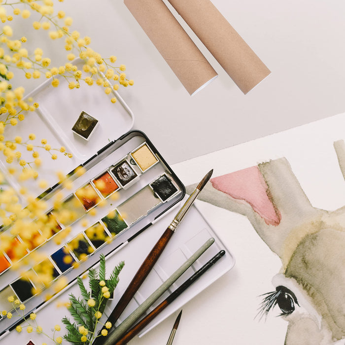 MagicWater Supply Mailing Tube - 2 in x 24 in - Kraft - 4 Pack - for Shipping and Storage of Posters, Arts, Crafts, and Documents