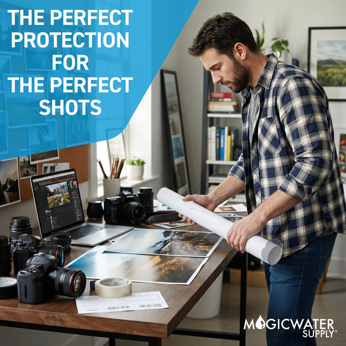 MagicWater Supply Mailing Tube 2 in x 24 in White - 10 Pack - for Shipping and Storage of Posters, Arts, Crafts, and Documents