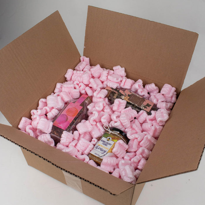 Magicwater Supply - 1 Cu Ft - Pink Packing Peanuts - Anti-Static S Shaped Cushion for Shipping, Void Filling & Storage - Protect Your Goods