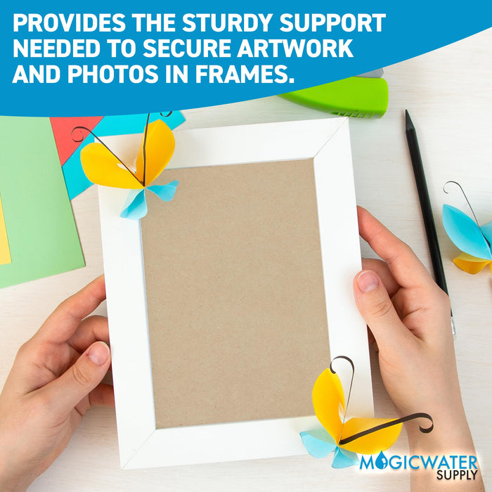 MagicWater Chipboard Sheet for DIY Projects - 11x17 Inch - 10 Pack - 50 pt - Heavy Duty Kraft (0.050 Inch Thick) Paperboard, for Scrapbooking, Books, Picture Frame Backing, Arts Project & Crafts