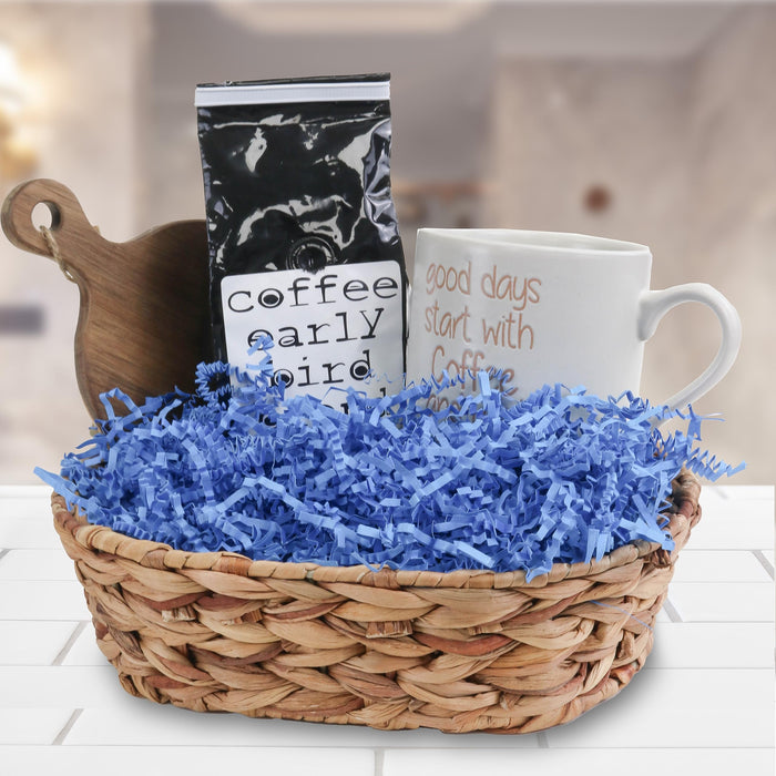 MagicWater Crinkle Cut Paper for Gift Baskets - 2 Oz - Sky Blue - Perfect for Shredded Paper Filler, Basket Filler, Gift Boxes, Bridesmaid Gifts, Christmas Stuffers & More - Ideal for All Occasions