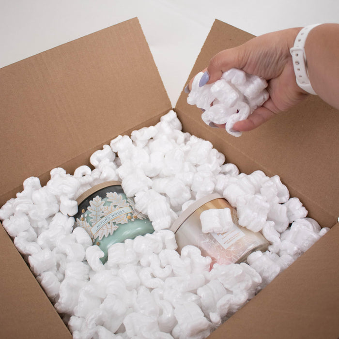 Magicwater Supply - 0.5 Cu Ft - White Packing Peanuts - Anti-Static S Shaped Cushion for Shipping, Void Filling & Storage - Protect Your Goods