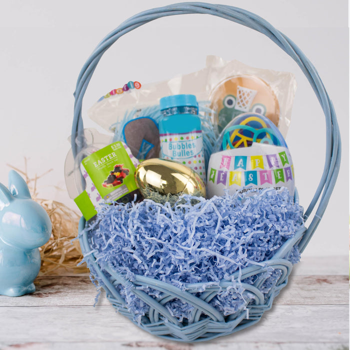 MagicWater Supply Soft & Thin Crinkle Cut Paper - 2 LB - Baby Blue - Paper Shred Filler for Gift Wrapping, Basket Filling, Birthdays, Weddings, Anniversaries, Valentines Day, and other occasions
