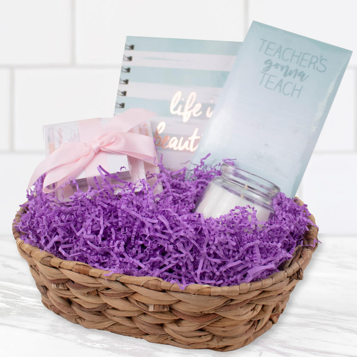 MagicWater Supply Soft & Thin Crinkle Cut Paper - 2 LB - Purple - Paper Shred Filler for Gift Wrapping, Basket Filling, Birthdays, Weddings, Anniversaries, Valentines Day, and other occasions