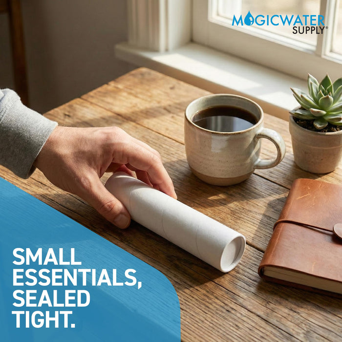 MagicWater Supply Mailing Tube - 1.5 in x 18 in - White - 4 Pack - for Shipping and Storage of Posters, Arts, Crafts, and Documents