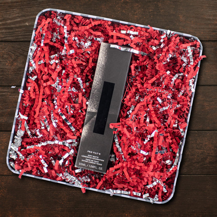 MagicWater Supply - 1/2 LB - Red & Silver - Crinkle Cut Paper Shred Filler great for Gift Wrapping, Basket Filling, Birthdays, Weddings, Anniversaries