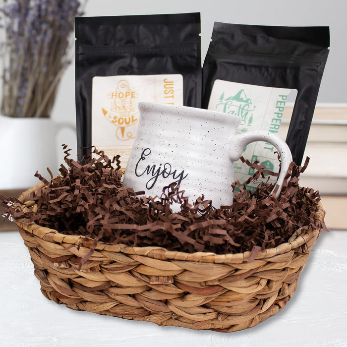 MagicWater Crinkle Cut Paper for Gift Baskets - 2LB - Coffee Brown - Perfect for Shredded Paper Filler, Basket Filler, Gift Boxes, Bridesmaid Gifts, Christmas Stuffers & More - Ideal for All Occasions