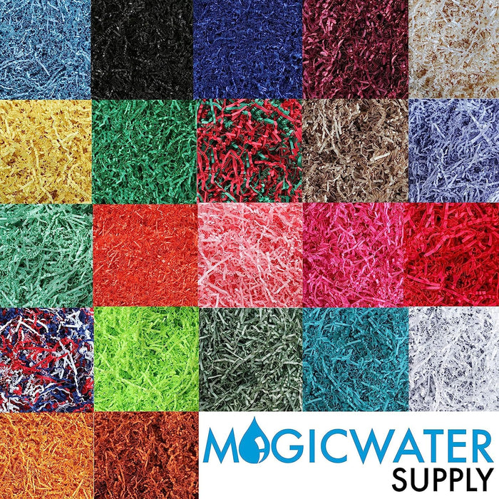 MagicWater Supply Soft & Thin Crinkle Cut Paper - 2 LB - Turquoise - Paper Shred Filler for Gift Wrapping, Basket Filling, Birthdays, Weddings, Anniversaries, Valentines Day, and other occasions