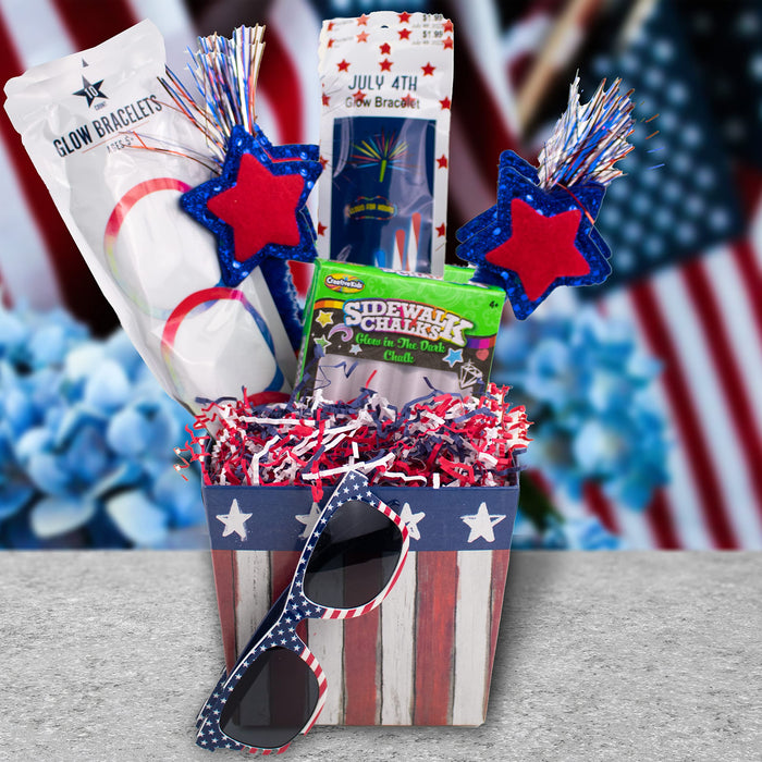MagicWater Supply - 5 oz - Red White & Blue - Soft & Thin Crinkle Cut Paper Shred Filler great for Gift Wrapping, Basket Filling, Birthdays, Weddings, Valentines Day, and other occasions