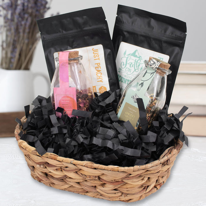 MagicWater Supply - 2 oz - Monster Black - Jumbo Large Cut Crinkle Cut Paper Shred Filler great for Gift Wrapping, Basket Filling, Birthdays, Weddings, Anniversaries