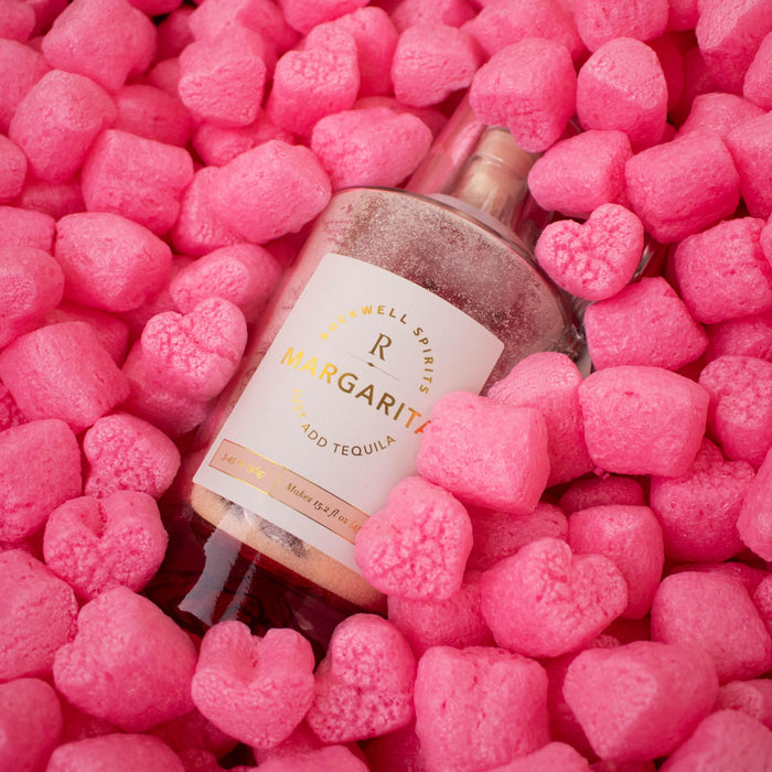 Magicwater Supply - 1 Cu Ft - Pink Heart Shaped Recycled Anti Static Packing Peanuts - Compostable & Biodegradable Cushion for Shipping - Dust-Free & Abrasion Resistant - Void Filler