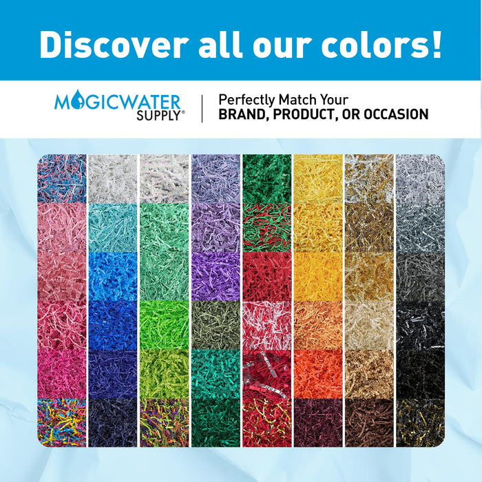 MagicWater Crinkle Cut Paper for Gift Baskets - 5 oz - Yellow - Perfect for Shredded Paper Filler, Basket Filler, Gift Boxes, Bridesmaid Gifts, Christmas Stuffers & More - Ideal for All Occasions