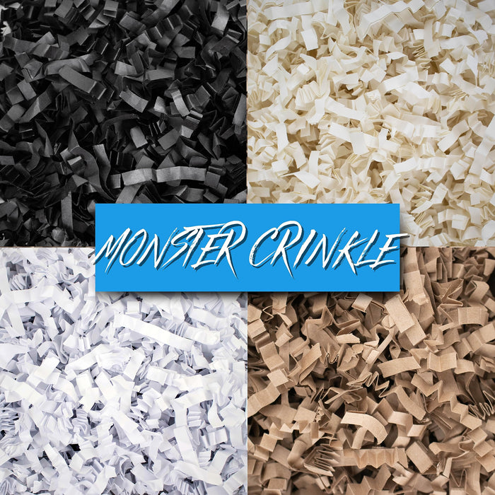 MagicWater Supply - 2 oz - Monster Ivory - Jumbo Large Cut Crinkle Cut Paper Shred Filler great for Gift Wrapping, Basket Filling, Birthdays, Weddings, Anniversaries