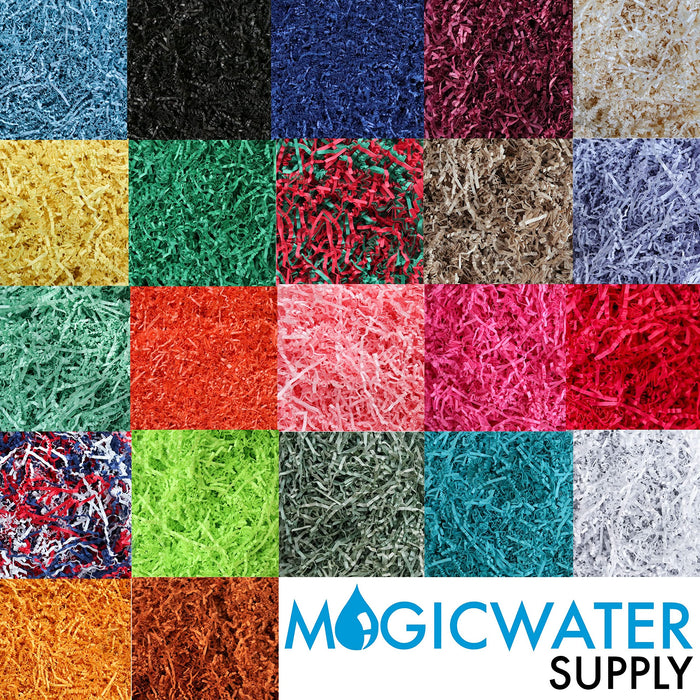 MagicWater Supply Soft & Thin Crinkle Cut Paper - 2 LB - Green & Red - Paper Shred Filler for Gift Wrapping, Basket Filling, Birthdays, Weddings, Anniversaries, Valentines Day, and other occasions