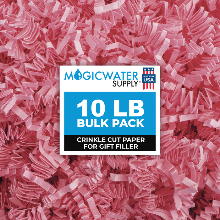MagicWater Crinkle Cut Paper for Gift Baskets - 10LB - Light Pink - Perfect for Shredded Paper Filler, Basket Filler, Gift Boxes, Bridesmaid Gifts, Christmas Stuffers & More - Ideal for All Occasions