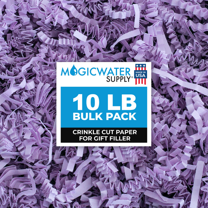 MagicWater Crinkle Cut Paper for Gift Baskets - 10LB - Lavender - Perfect for Shredded Paper Filler, Basket Filler, Gift Boxes, Bridesmaid Gifts, Christmas Stuffers & More - Ideal for All Occasions