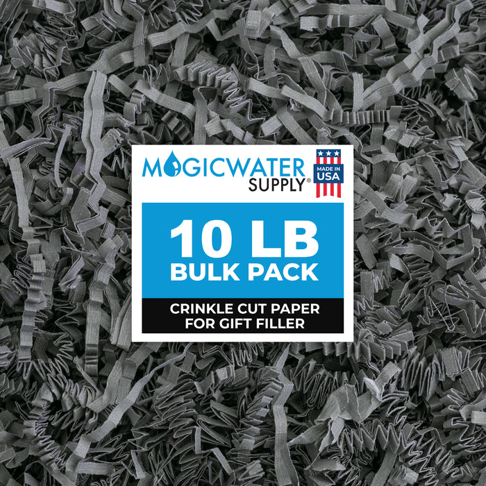 MagicWater Crinkle Cut Paper for Gift Baskets - 10LB - Slate Gray - Perfect for Shredded Paper Filler, Basket Filler, Gift Boxes, Bridesmaid Gifts, Christmas Stuffers & More - Ideal for All Occasions