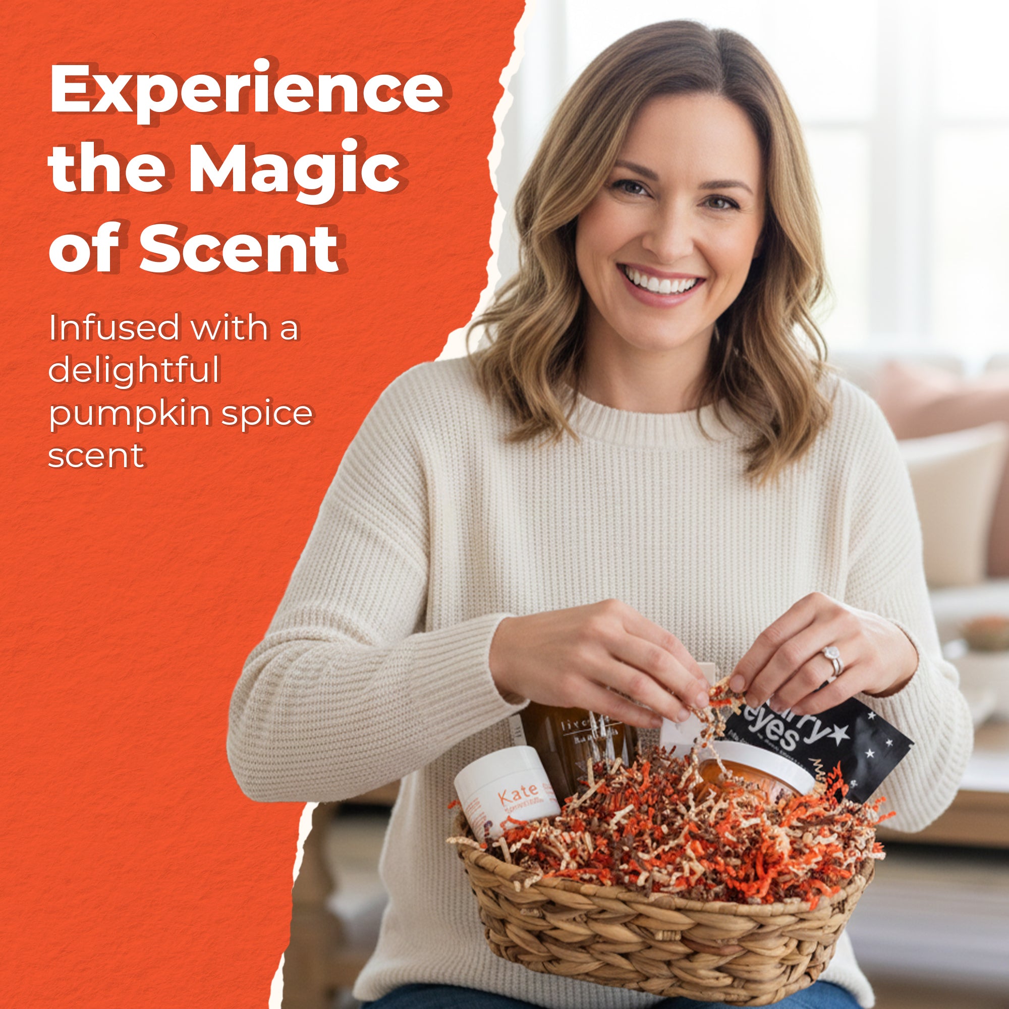 MagicWater Scented Crinkle Cut Paper - 2 LB - Pumpkin Spice - Perfect for Shredded Paper Filler, Basket Filler, Gift Boxes, Bridesmaid Gifts, Christmas Stuffers & More - For All Occasions