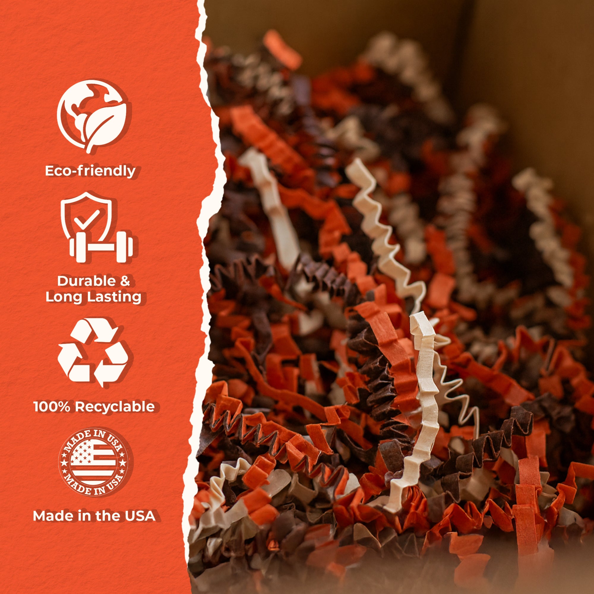 MagicWater Scented Crinkle Cut Paper - 2 LB - Pumpkin Spice - Perfect for Shredded Paper Filler, Basket Filler, Gift Boxes, Bridesmaid Gifts, Christmas Stuffers & More - For All Occasions