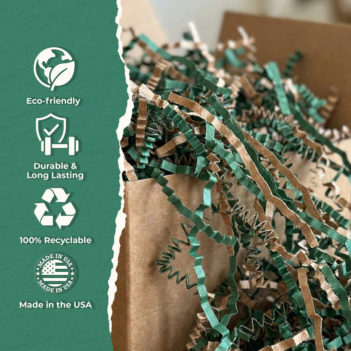 MagicWater Scented Crinkle Cut Paper - 2 LB - Pine - Perfect for Shredded Paper Filler, Basket Filler, Gift Boxes, Bridesmaid Gifts, Christmas Stuffers & More - For All Occasions